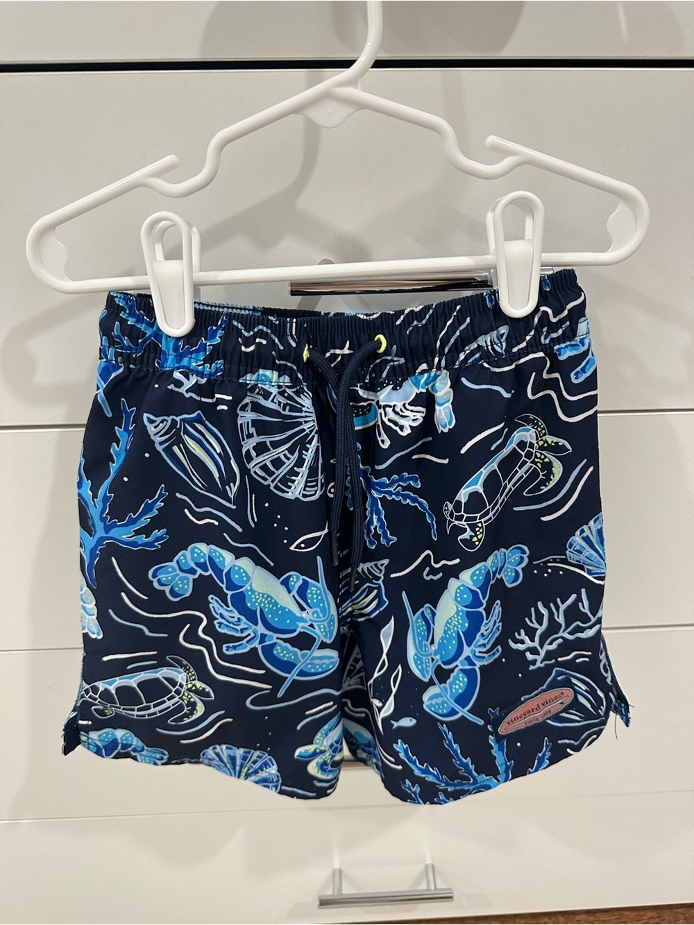 Vineyard Vines Navy Blue Sea Life Swim Trunks Size 7